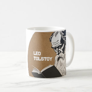 Leo Tolstoj Portret - Gouden Illustratie Koffiemok