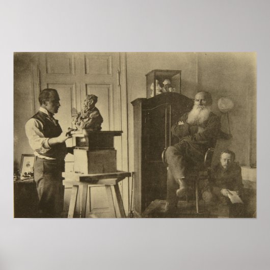 Leo Tolstoy en de beeldhouwer Paolo Poster (Voorkant)