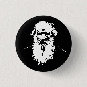 Leo Tolstoy - portret Ronde Button 3,2 Cm