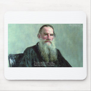 Leo Tolstoy "Weet Niets" Quote Cadeaus T-shirts Ka Muismat