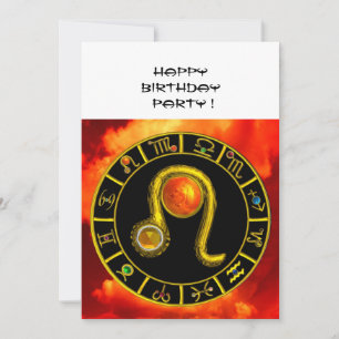 LEO, TOPAZ GEM, ZODIACELE SIGNALEN, ZODIAC BIRTHDA KAART