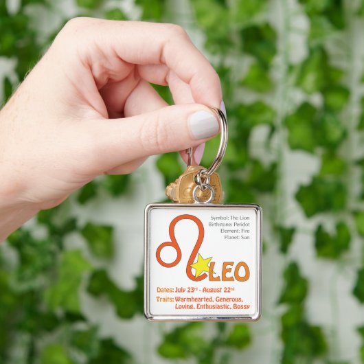 Leo Traits Square Sleutelhanger (Hand)