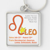 Leo Traits Square Sleutelhanger (Voorkant)