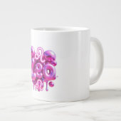 Leo Typography Pink Bubble Letters Mug (Devant droit)