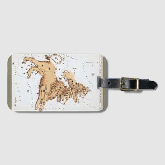 Leo, Urania's spiegel, constellatie Bagagelabel (Voorkant (horizontaal))