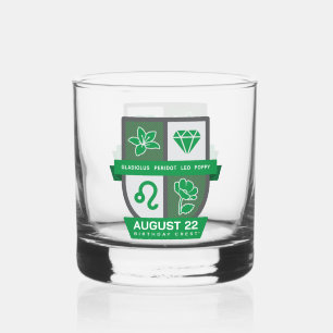 Leo Verjaardag Crest™ voor 1-22 augustus Whisky Glas