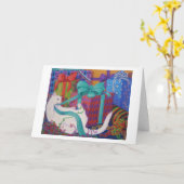 Leo verpest de feestdagen kaart (Gele Bloem)