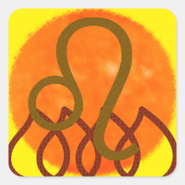 Leo Vierkante Sticker