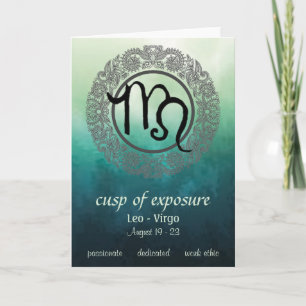 Leo-Virgo Cusp Blank Wenskaart Kaart