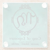 Leo-Virgo Cusp Glazen Onderzetter (Achterkant)