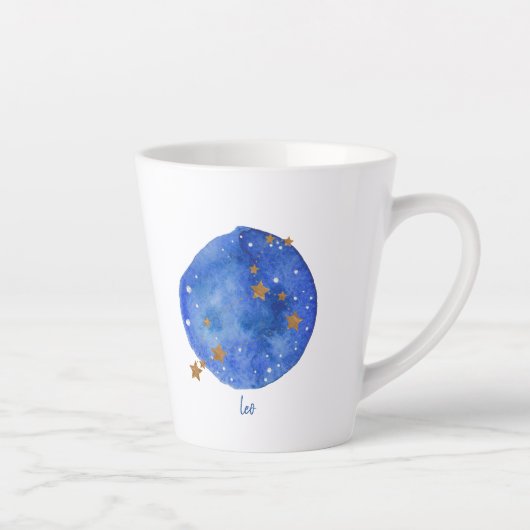 Leo Waterverf Sky Constellation Zodiac Latte Mok (Rechts)