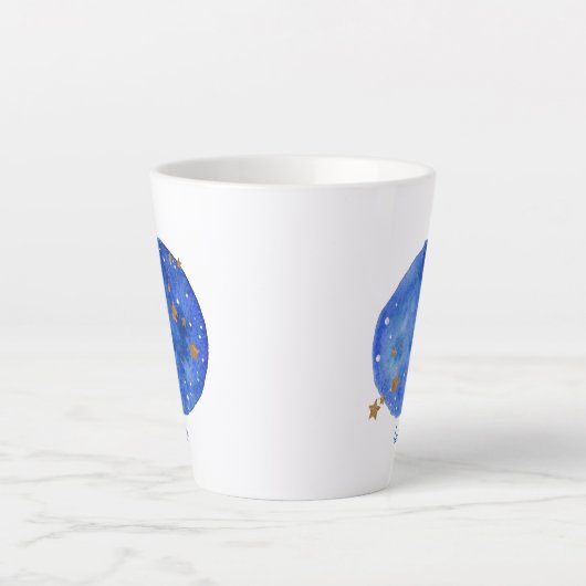 Leo Waterverf Sky Constellation Zodiac Latte Mok (Voorkant)