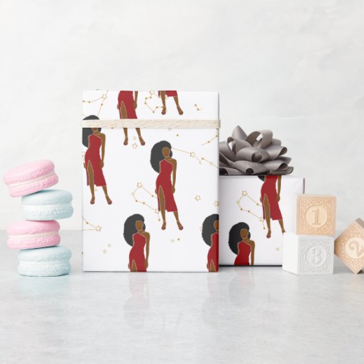 Leo Woman Zodiac Cadeaupapier (Baby Shower)