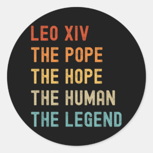 Leo XIV de paus hoopt dat de mens de legende Ronde Sticker