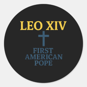 Leo XIV Eerste Amerikaanse paus Ronde Sticker