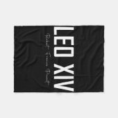 Leo XIV Fleece Deken (Voorkant (Horizontaal))