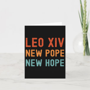 Leo XIV Nieuwe Paus Nieuwe Hoop Retro kleuren Kaart