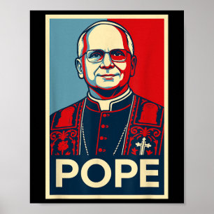 Leo XIV _ Paus Pop Cultuur Rome Katholiek Christel Poster