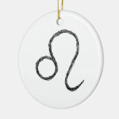 Leo. Zodiac Astrological Sign. Keramisch Ornament (Links)