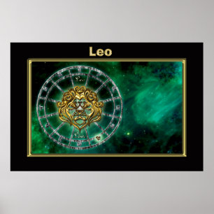 Leo Zodiac Astrology-ontwerp Poster