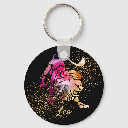 Leo - Zodiac Astrology Sign Sleutelhanger (Voorkant)