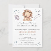 Leo Zodiac Baby Shower Invitation (Devant)