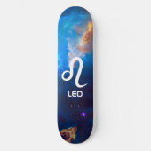 Leo Zodiac Blue Skateboard (Voorkant)