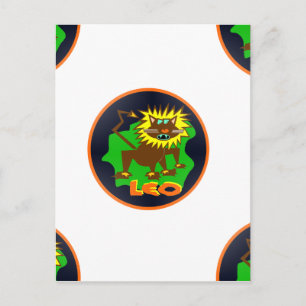 leo zodiac briefkaart