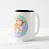 Leo Zodiac Chat Mug - Astrologie Cosmique Feline (Devant droit)