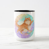 Leo Zodiac Chat Mug - Astrologie Cosmique Feline (Centre)