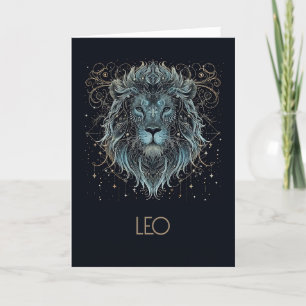 Leo Zodiac Constellation Blank Gevouwen Kaart