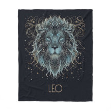 Leo Zodiac Constellation Fleece Deken