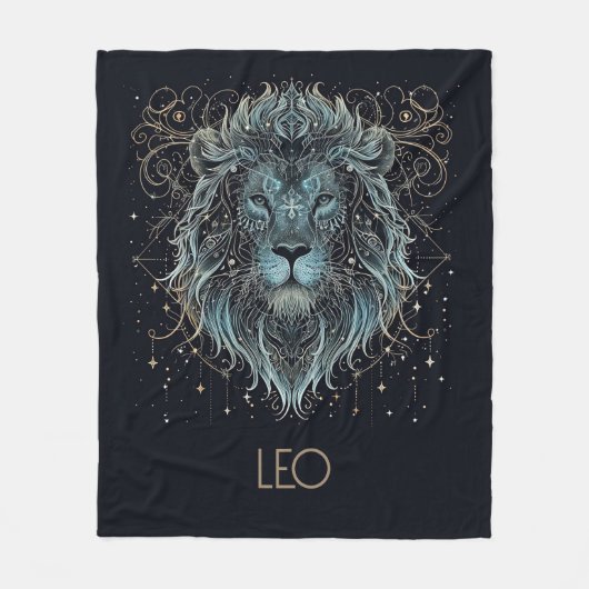 Leo Zodiac Constellation Fleece Deken (Voorkant)