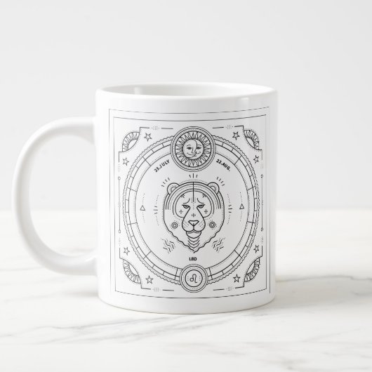 Leo Zodiac Custom Anniversaire Mug (Gauche)