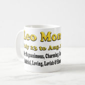 Leo Zodiac Fête des Mères Café Mug (Devant gauche)