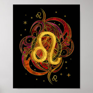 Leo Zodiac Fire element Poster