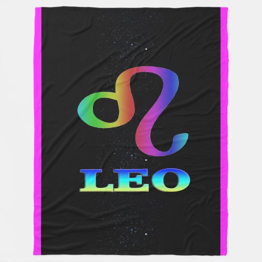 Leo Zodiac Fleece Blanket (Voorkant)