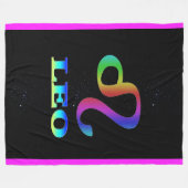 Leo Zodiac Fleece Blanket (Voorkant (Horizontaal))
