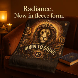 Leo Zodiac Fleece Blanket - Geboren om te Glanzen Deken