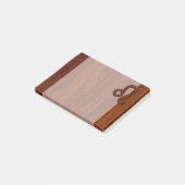 Leo Zodiac-geblog in Brown Mahogany-houtstijl Post-it® Notes (Schuin)
