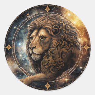 Leo Zodiac Graphic Ronde Sticker