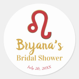 LEO Zodiac juli augustus astrologie bruidsmeisje s Ronde Sticker