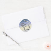 Leo Zodiac Lion sterrenbeeld in licht zilver Ronde Sticker (Envelop)