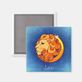 leo zodiac magnet magneet (Voorkant / Achterkant)