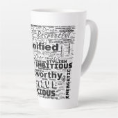 Leo Zodiac Mot Cloud Inspiration Latte Mug (Angle droit)