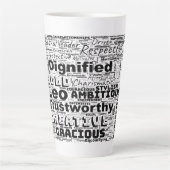 Leo Zodiac Mot Cloud Inspiration Latte Mug (Devant)