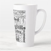 Leo Zodiac Mot Cloud Inspiration Latte Mug (Droite)