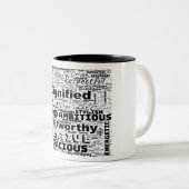 Leo Zodiac Mot Cloud Inspiration Mug (Devant droit)