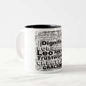 Leo Zodiac Mot Cloud Inspiration Mug (Devant gauche)