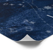 Leo Zodiac Poster avec nom, signe étoile zodiac (Coin)